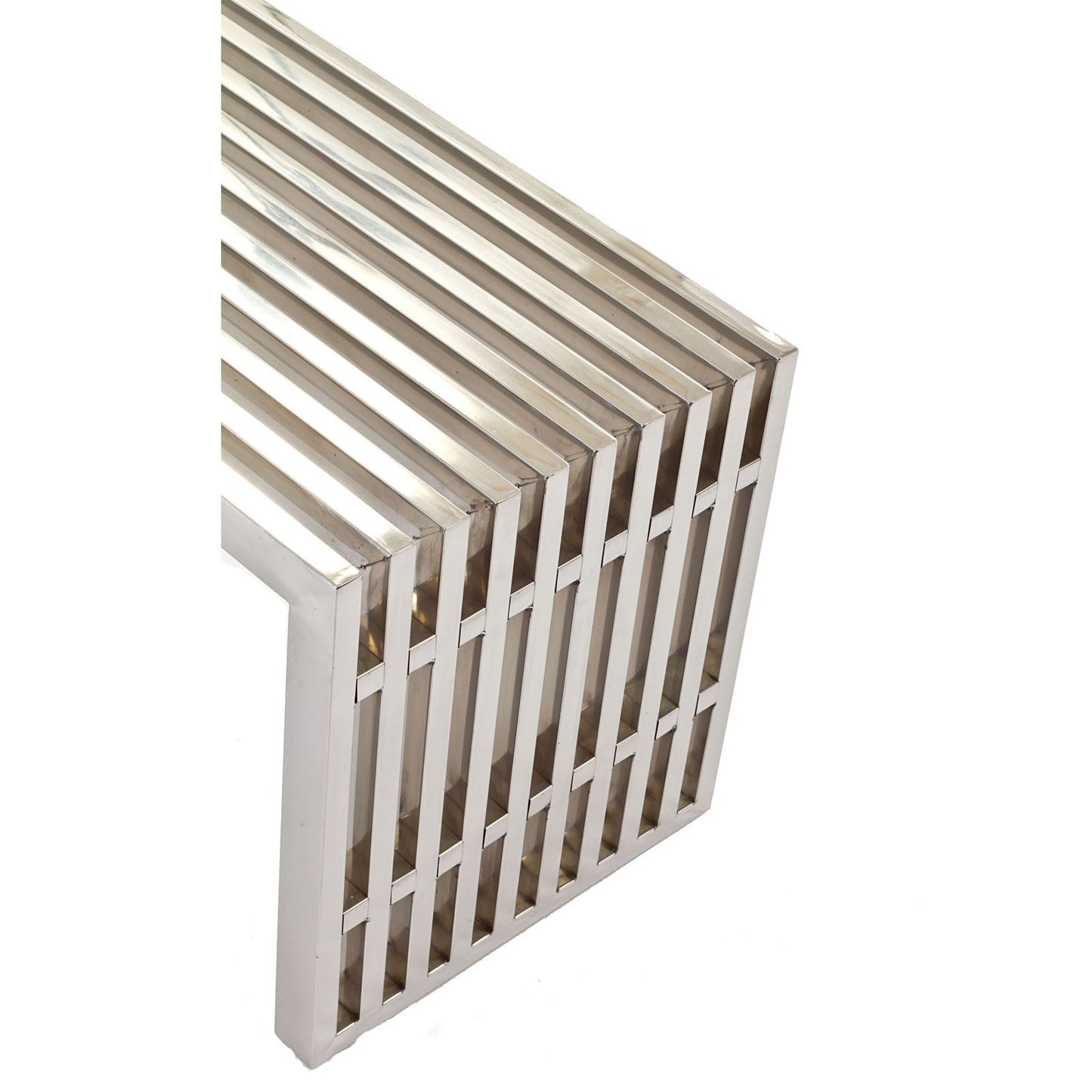 Modway Furniture Gridiron Medium Stainless Steel Bench - EEI-625-SLV