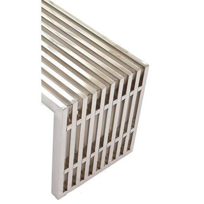 Modway Furniture Gridiron Medium Stainless Steel Bench - EEI-625-SLV