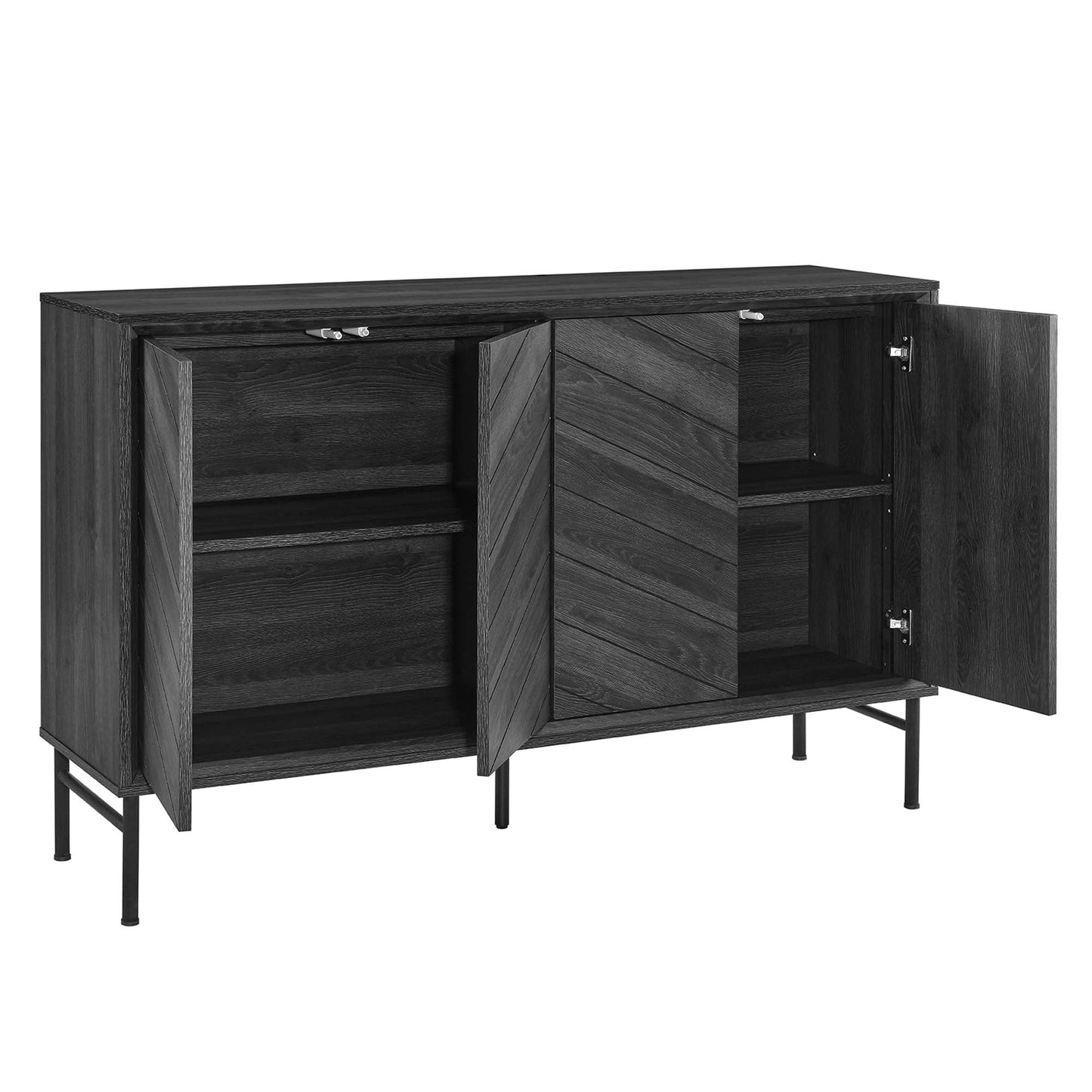 Modway Furniture 59" Harper Chevron Sideboard - EEI-6336-BLK