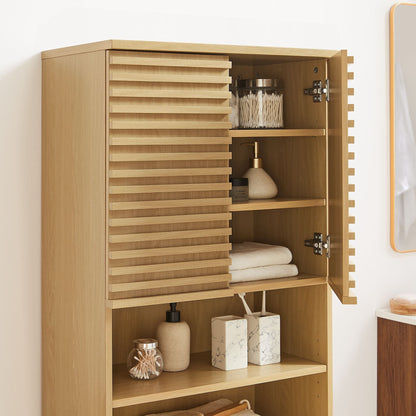 Modway furniture Render Tall Bathroom Storage Cabinet - EEI-6852-OAK