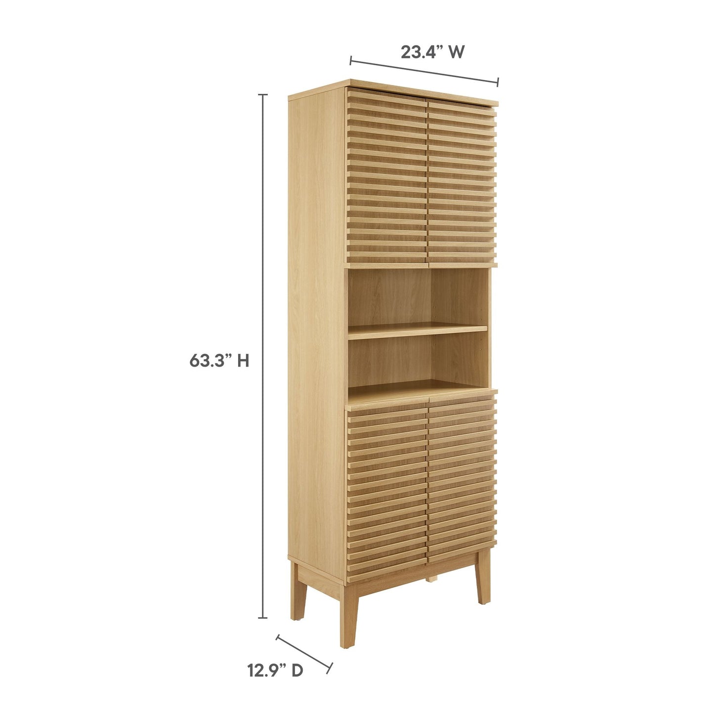 Modway furniture Render Tall Bathroom Storage Cabinet - EEI-6852-OAK