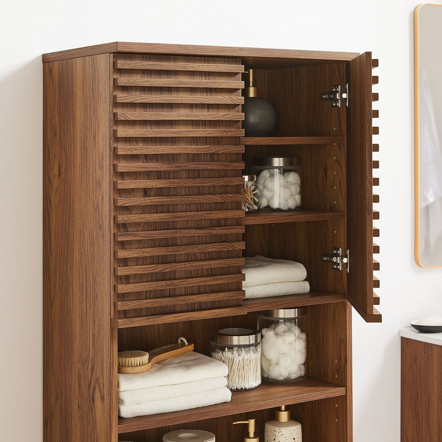 Modway furniture Render Tall Bathroom Storage Cabinet - EEI-6852-OAK