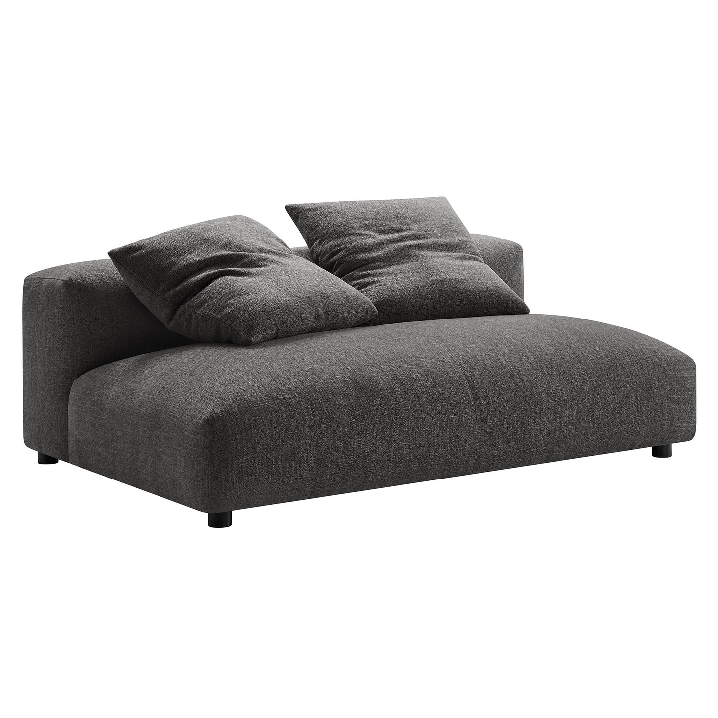 Modway Furniture Solace Modular Upholstered Armless Loveseat – Flexible Comfort for Modern Living Spaces, 800 lbs Capacity - EEI-6891-SAL
