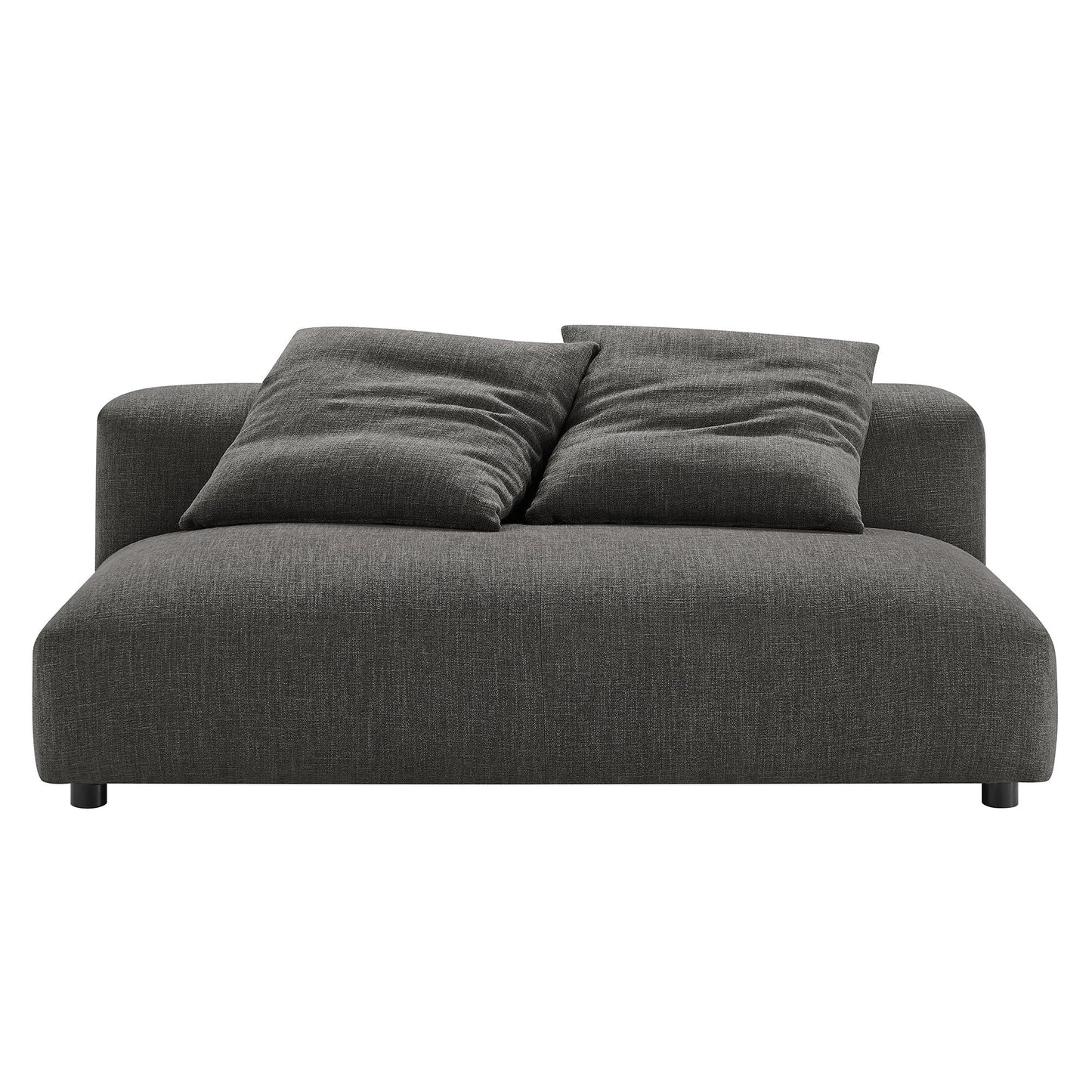 Modway Furniture Solace Modular Upholstered Armless Loveseat and Ottoman Set for Modern Comfort and Style - EEI-7031-SAL