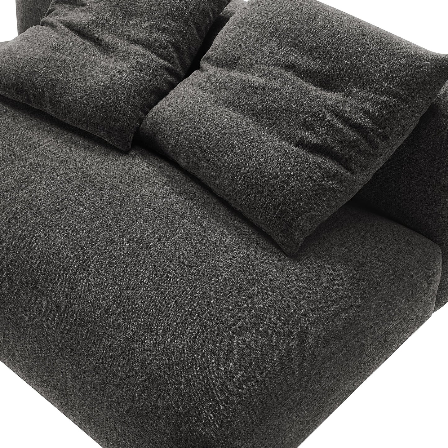 Modway Furniture Solace Modular Upholstered Armless Loveseat – Flexible Comfort for Modern Living Spaces, 800 lbs Capacity - EEI-6891-SAL