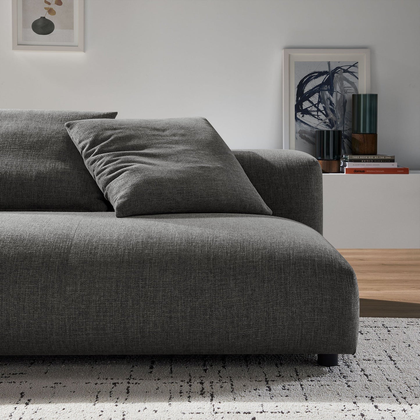 Modway Furniture Solace Modular Upholstered Armless Loveseat – Flexible Comfort for Modern Living Spaces, 800 lbs Capacity - EEI-6891-SAL
