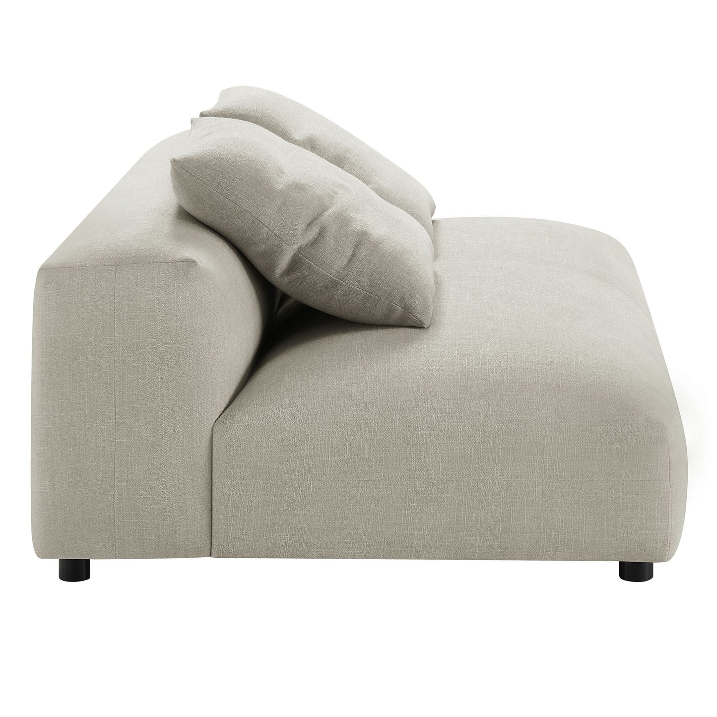 Modway Furniture Solace Modular Upholstered Armless Loveseat – Flexible Comfort for Modern Living Spaces, 800 lbs Capacity - EEI-6891-SAL