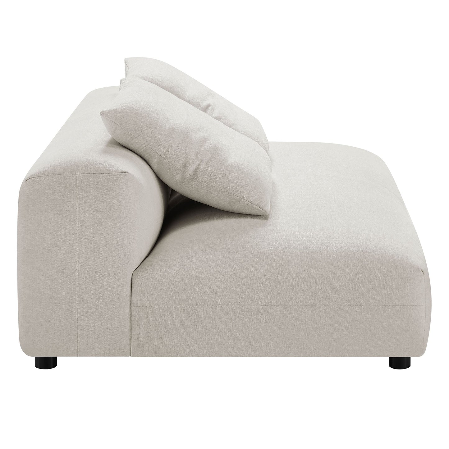 Modway Furniture Solace Modular Upholstered Armless Loveseat – Flexible Comfort for Modern Living Spaces, 800 lbs Capacity - EEI-6891-SAL