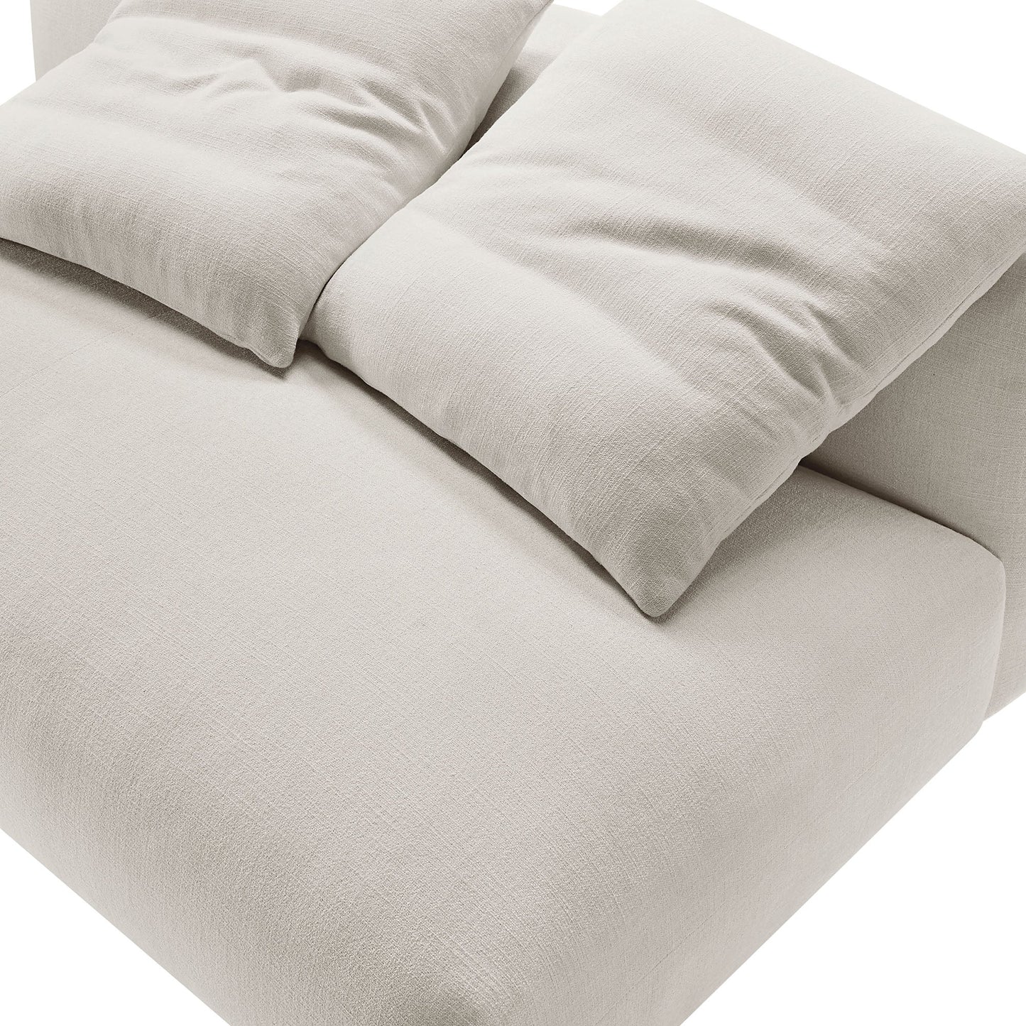 Modway Furniture Solace Modular Upholstered Armless Loveseat – Flexible Comfort for Modern Living Spaces, 800 lbs Capacity - EEI-6891-SAL