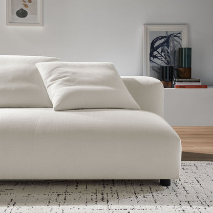 Modway Furniture Solace Modular Upholstered Armless Loveseat – Flexible Comfort for Modern Living Spaces, 800 lbs Capacity - EEI-6891-SAL