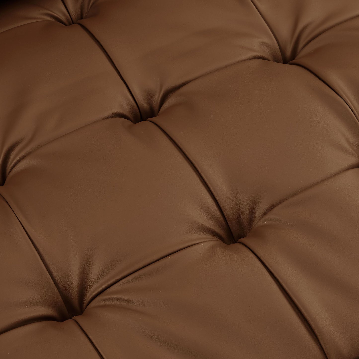 Modway Furniture Valour Tufted Vegan Leather Loveseat - Modern Comfort, Chic Design, Perfect for Any Living Space - EEI-6972-BRN