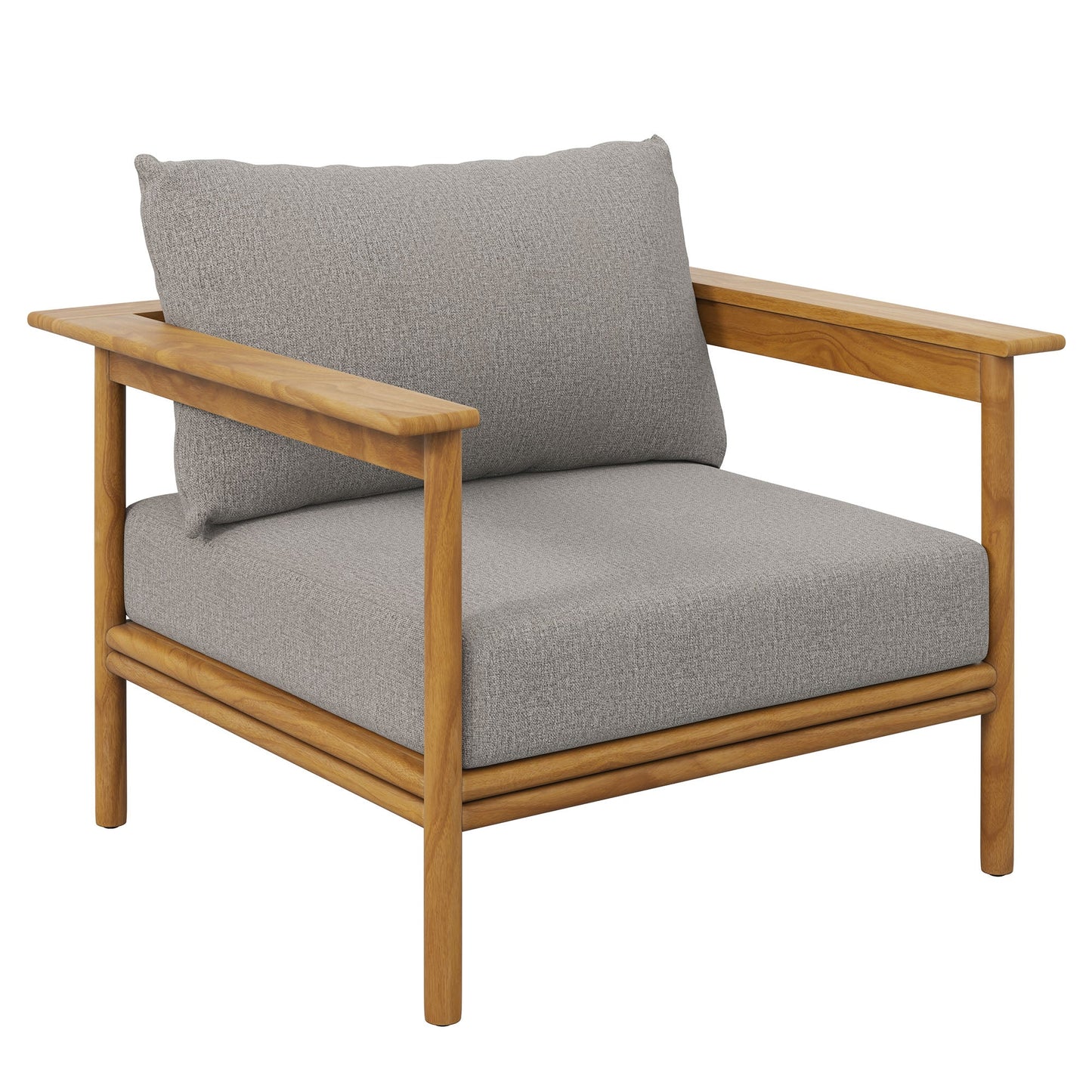Modway Furniture Wren 4-Piece Outdoor Patio Teak Wood Furniture Set - EEI-7065-NAT-SAI