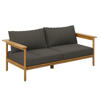 Modway Furniture Wren 4-Piece Outdoor Patio Teak Wood Furniture Set - EEI-7065-NAT-SAI