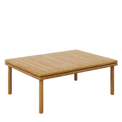 Modway Furniture Wren 4-Piece Outdoor Patio Teak Wood Furniture Set - EEI-7065-NAT-SAI