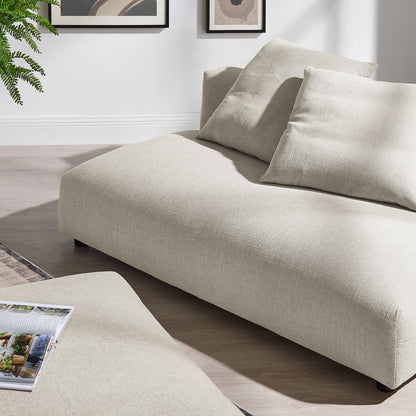 Modway Furniture Solace Modular Upholstered Armless Loveseat and Ottoman Set for Modern Comfort and Style - EEI-7031-SAL