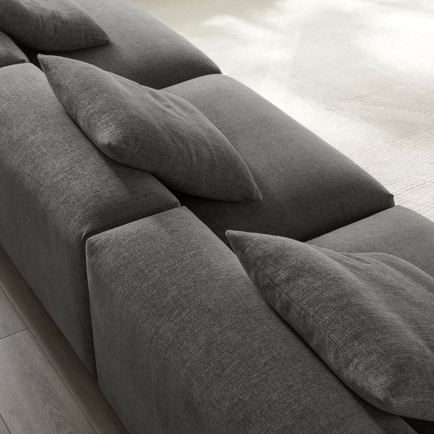 Modway Furniture Solace 3-Piece Modular Upholstered Fabric Sofa - EEI-7035-CHA
