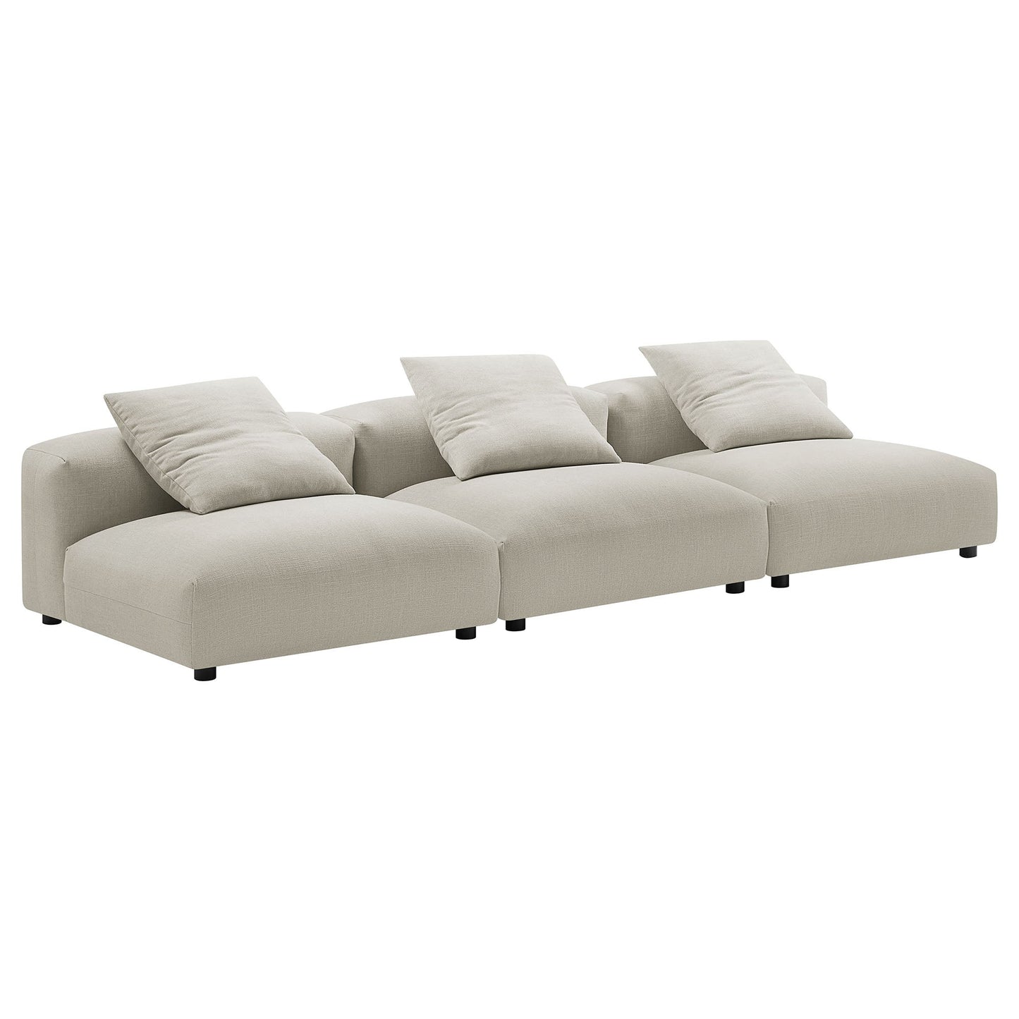Modway Furniture Solace 3-Piece Modular Upholstered Fabric Sofa - EEI-7035-CHA