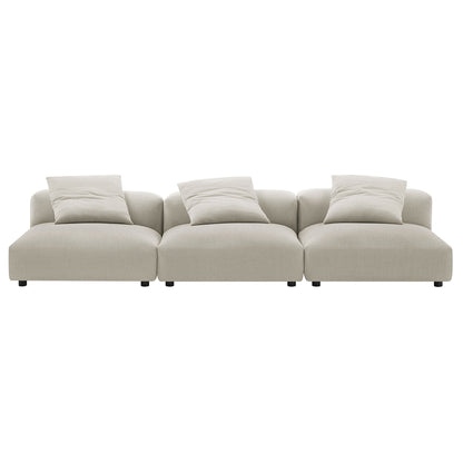 Modway Furniture Solace 3-Piece Modular Upholstered Fabric Sofa - EEI-7035-CHA