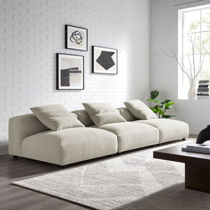 Modway Furniture Solace 3-Piece Modular Upholstered Fabric Sofa - EEI-7035-CHA