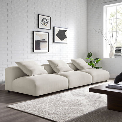 Modway Furniture Solace 3-Piece Modular Upholstered Fabric Sofa - EEI-7035-CHA