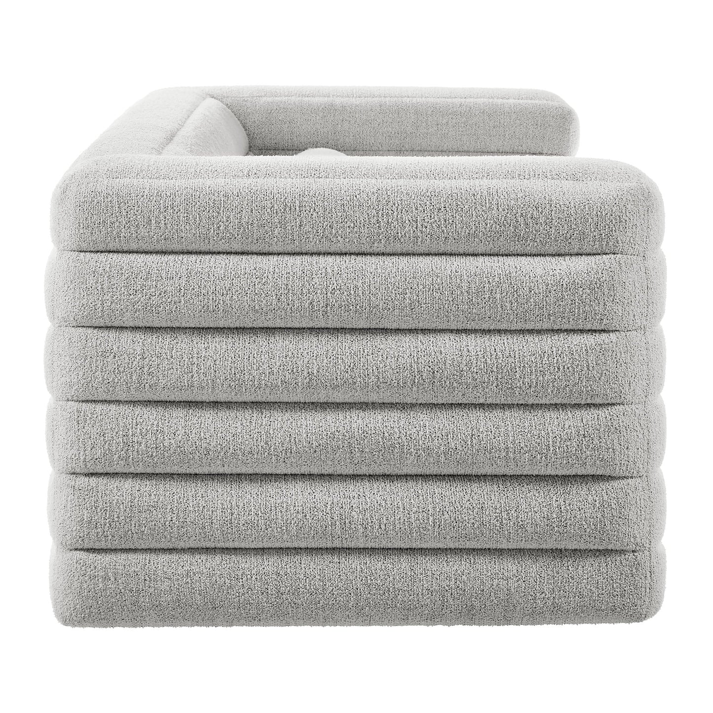 Modway furniture Relle Channel Tufted Boucle Upholstered Sofa - EEI-7136-CHA