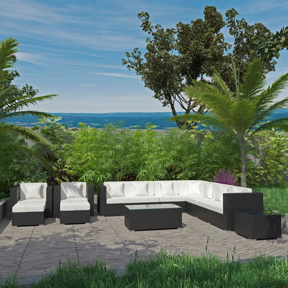 Modway Furniture Cohesion 11 Piece Outdoor Patio Sectional Set by Modway - EEI-723-EXP-ORA-SET