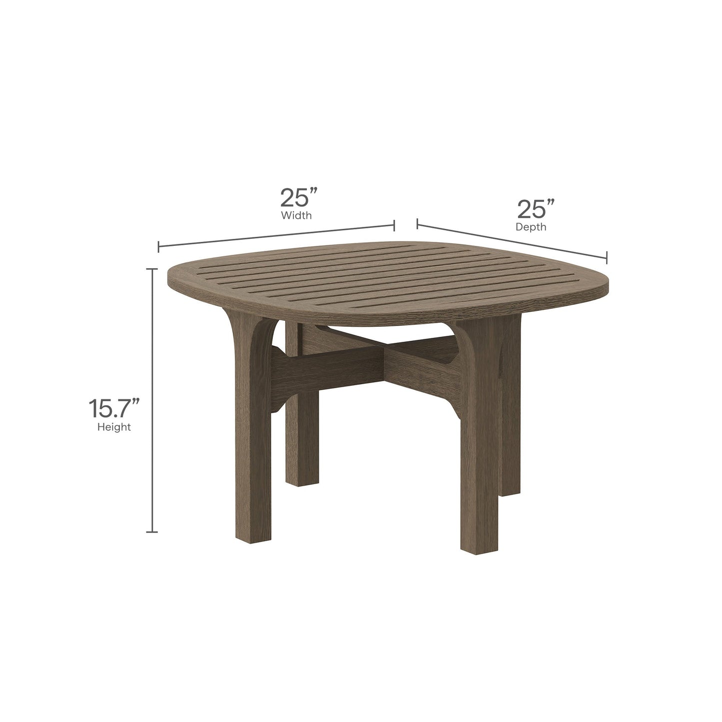 Modway Furniture Saratoga 4-Piece Outdoor Patio Teak Wood Furniture Set – EEI-7270-WGR-WHI