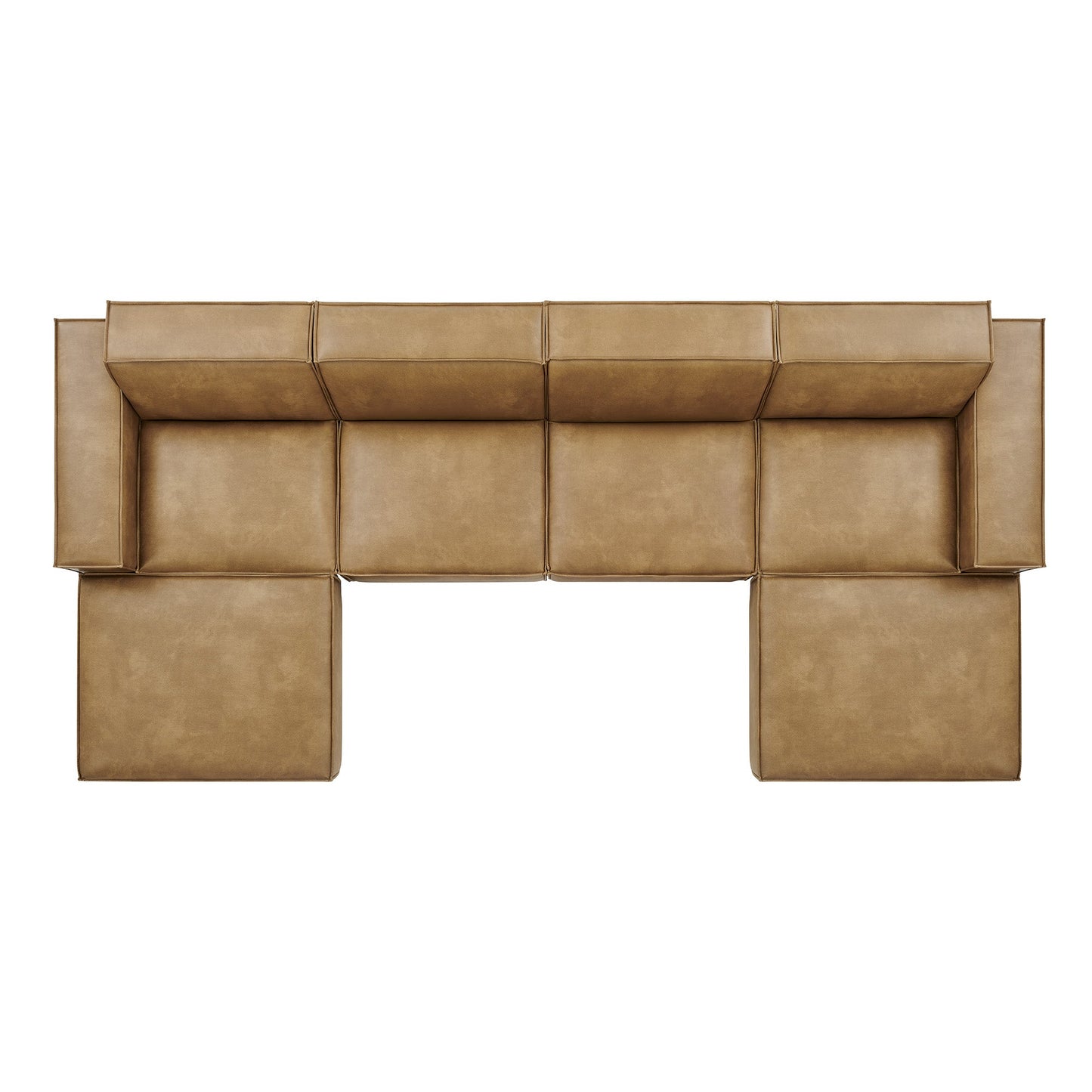 Modway Furniture Restore 6-Piece Vegan Leather Modular Sectional Sofa by Modway - EEI-7418-TST