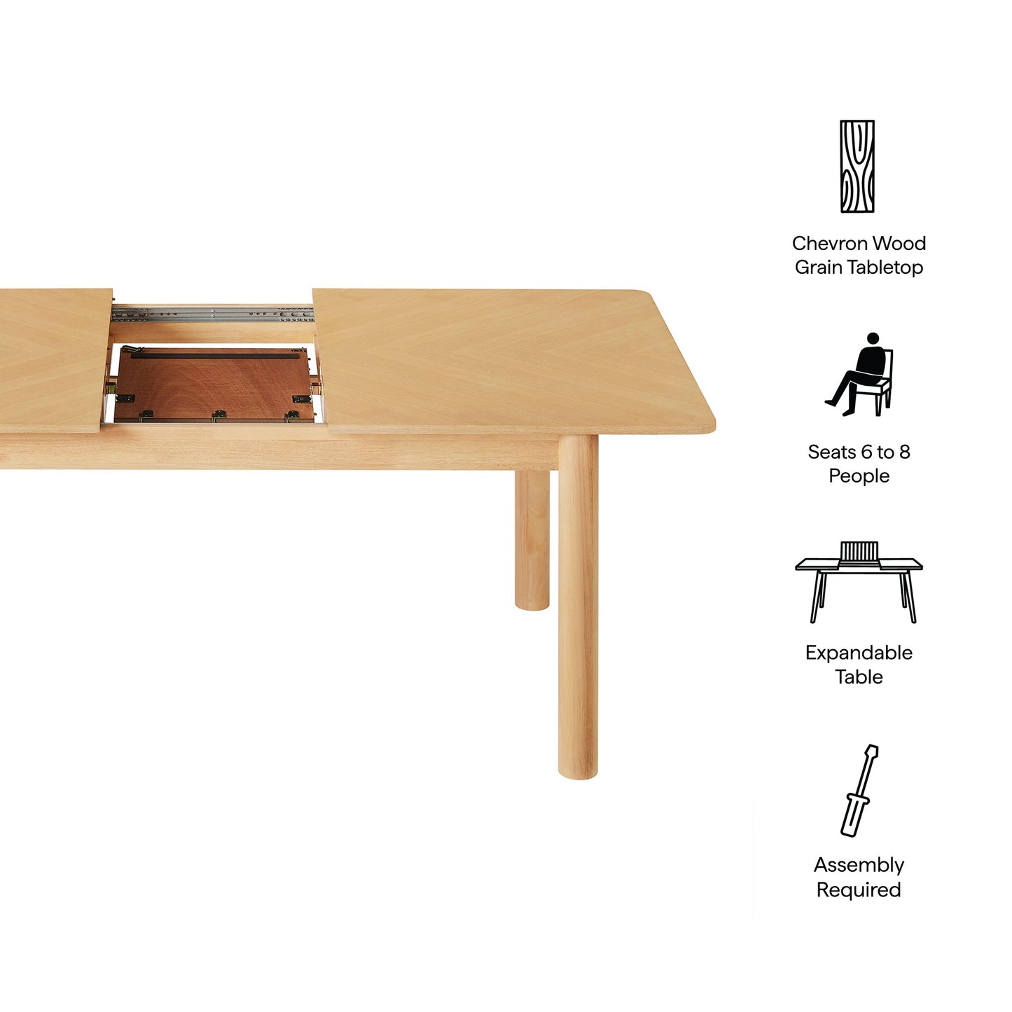 Modway Furniture Alba Extendable Dining Table - EEI-7464-OAK