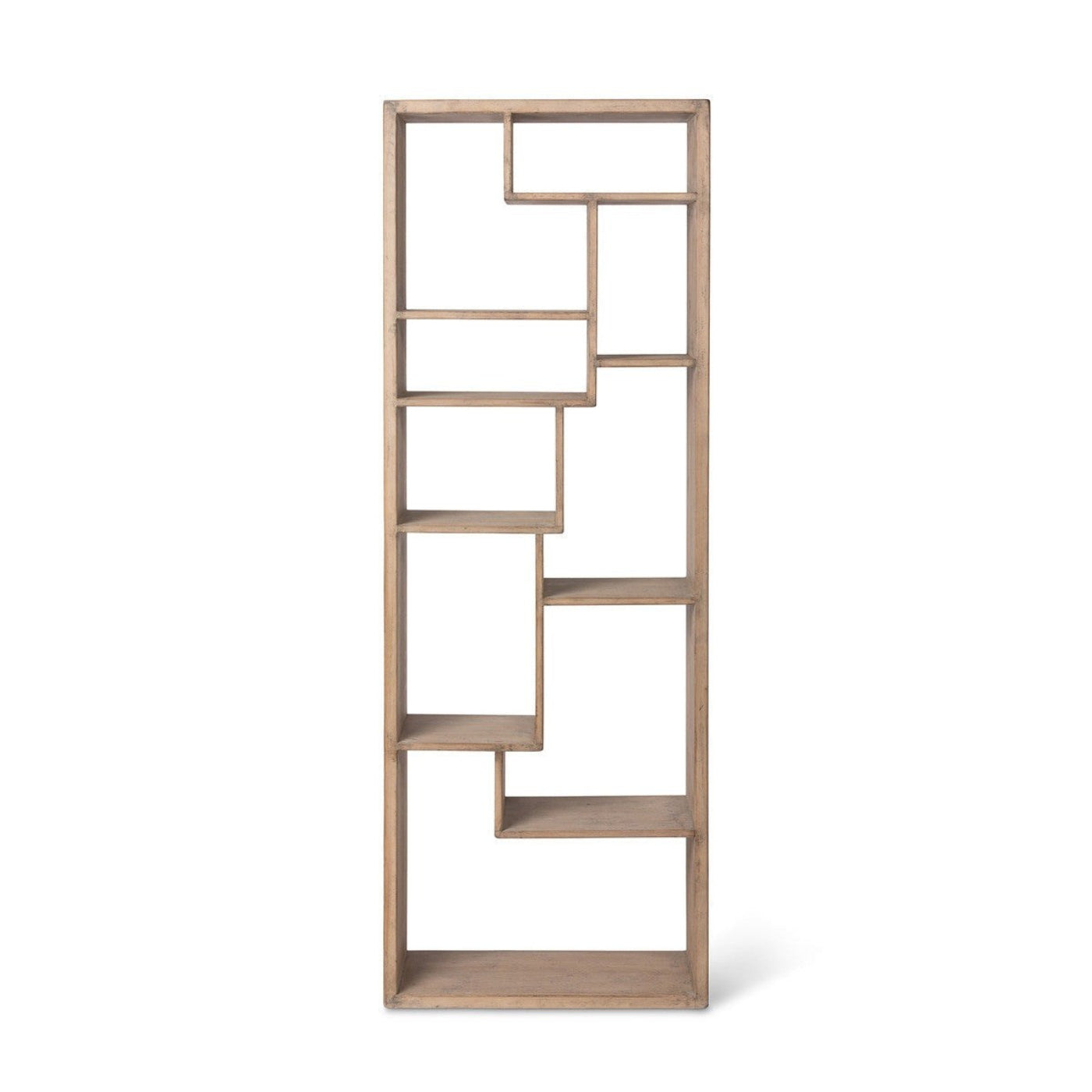 Park Hill Collections Coastal Cottage Geometric Wooden Etagere Bookshelf - EFC20131