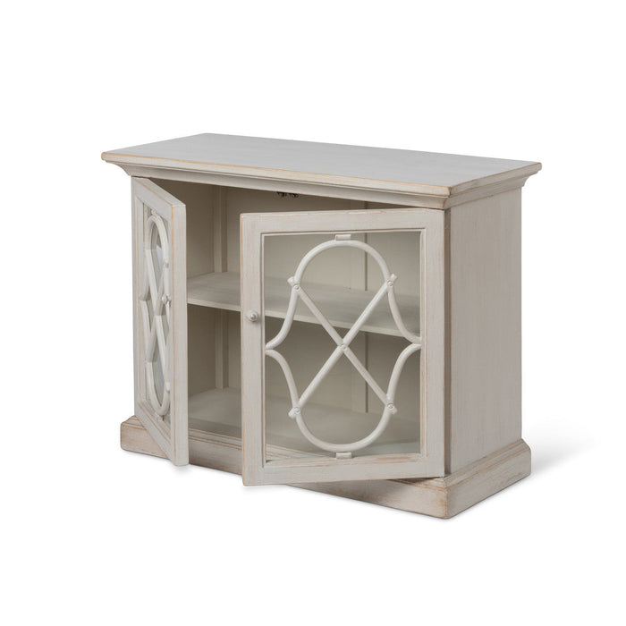 Lovecup Addy Wood Console with Glass Doors and Quatrefoil Design L133 - 40012929368162