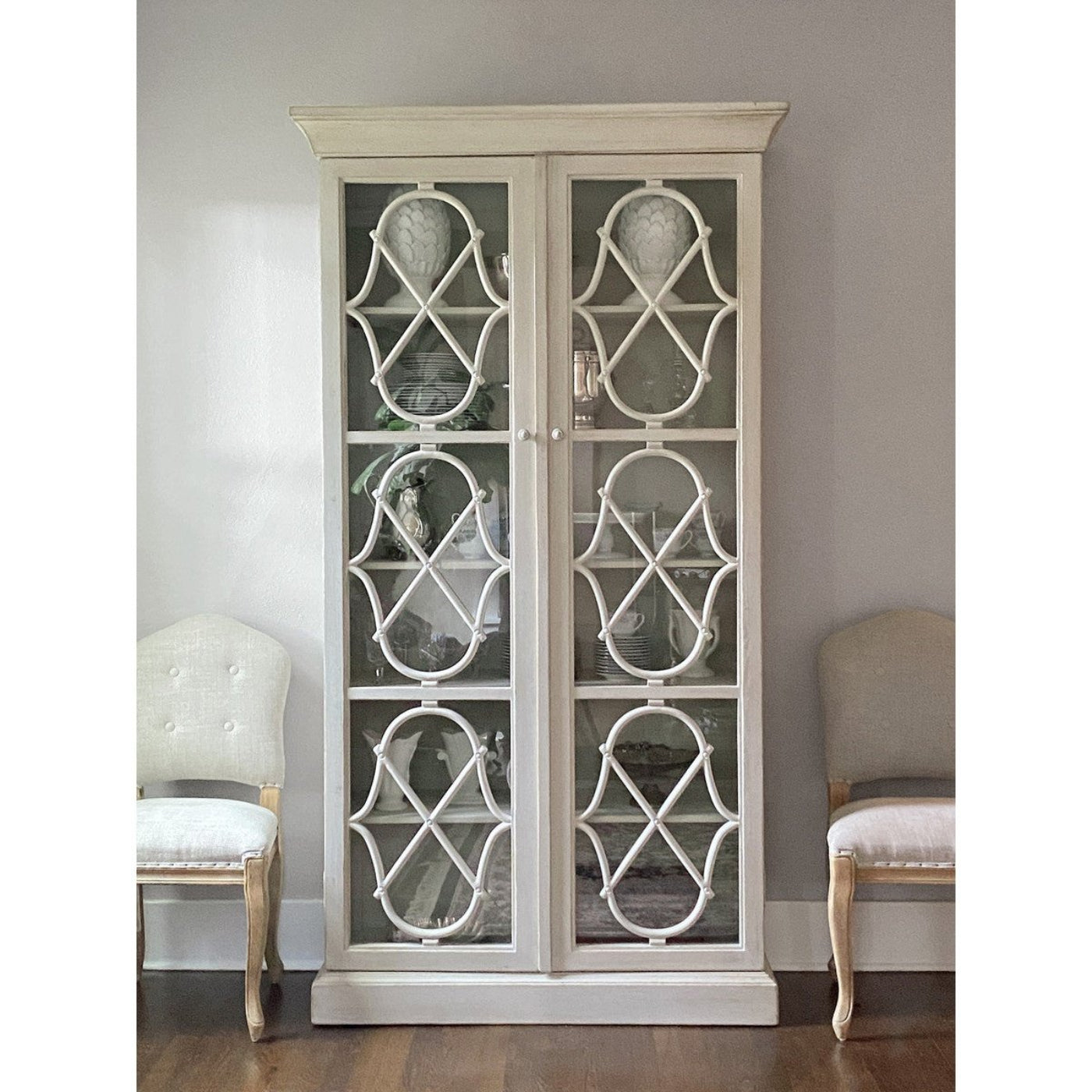 Park Hill Collections Southern Classic Adeline Wood Cabinet with Glass Doors  - EFC20134