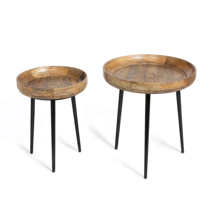 Park Hill Collection Urban Living Nested Wood and Iron Occasional Tables, Set of 2 - Park Hill Collection Urban Living Osborne Iron Console - EFC20147EFS06054