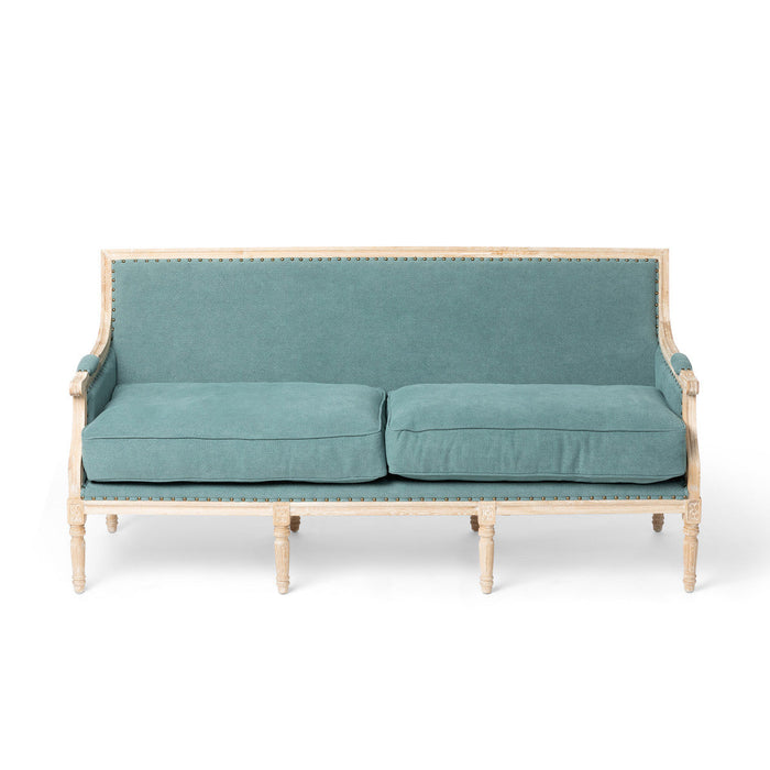 Lovecup Louie Turqoise Square Backed Sofa L125 - 39556969365602