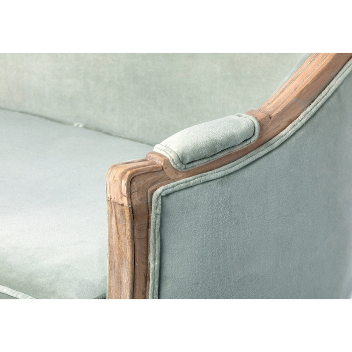 Lovecup Phillip Sage Green Velvet Upholstered Loveseat L186 - 40213163311202