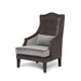 Lovecup Velvet and Leather Wing Chair L316 - 40259465707618