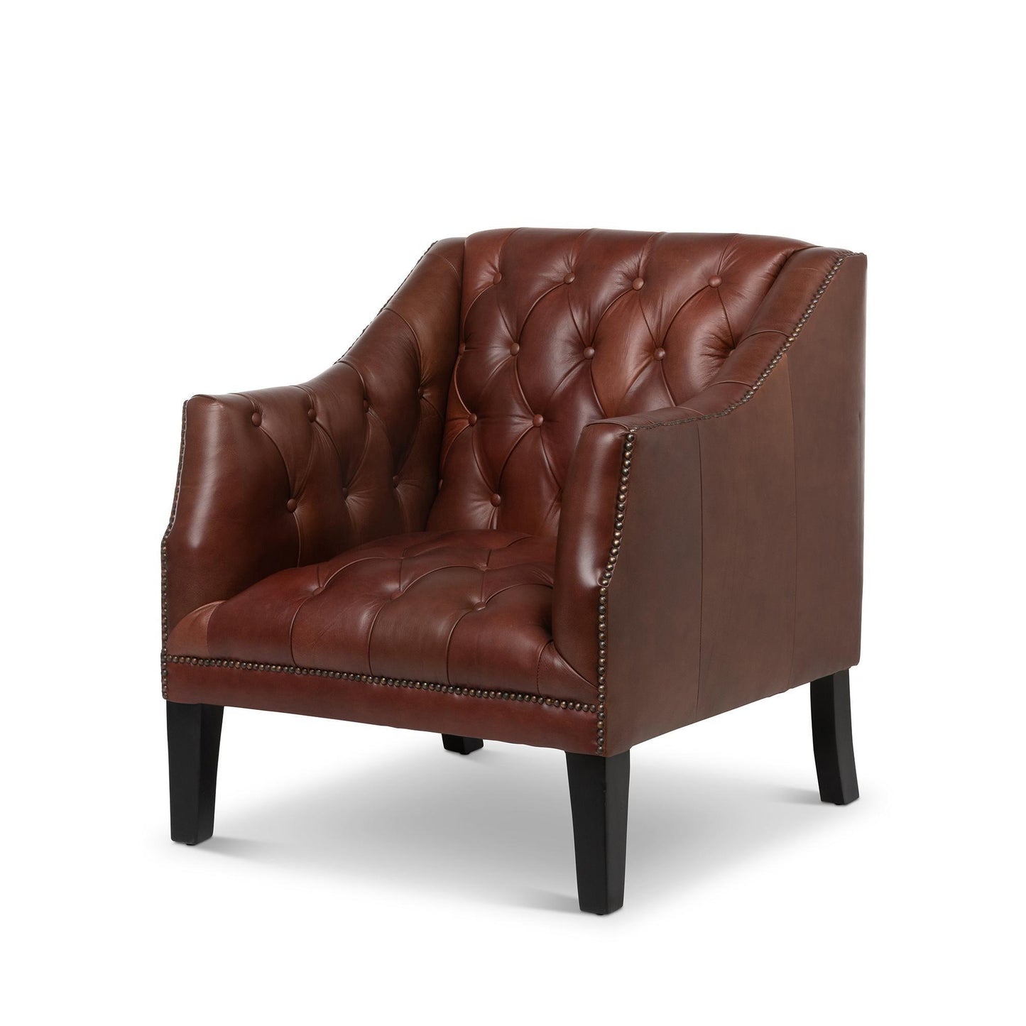 Park Hill Collection Mahogany Leather Library Chair, Cordovan - (EFS36068)
