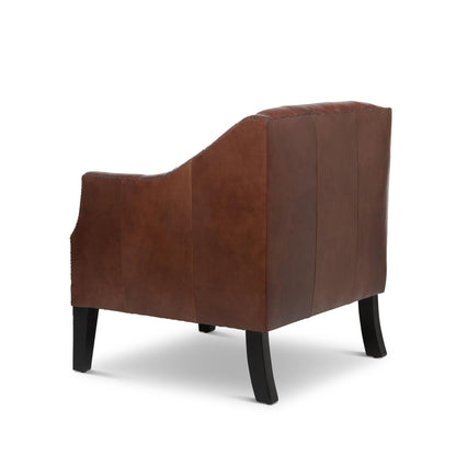 Park Hill Collection Mahogany Leather Library Chair, Cordovan - (EFS36068)