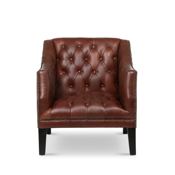 Lovecup Mahogany Leather Library Chair L068 - 40834416672866