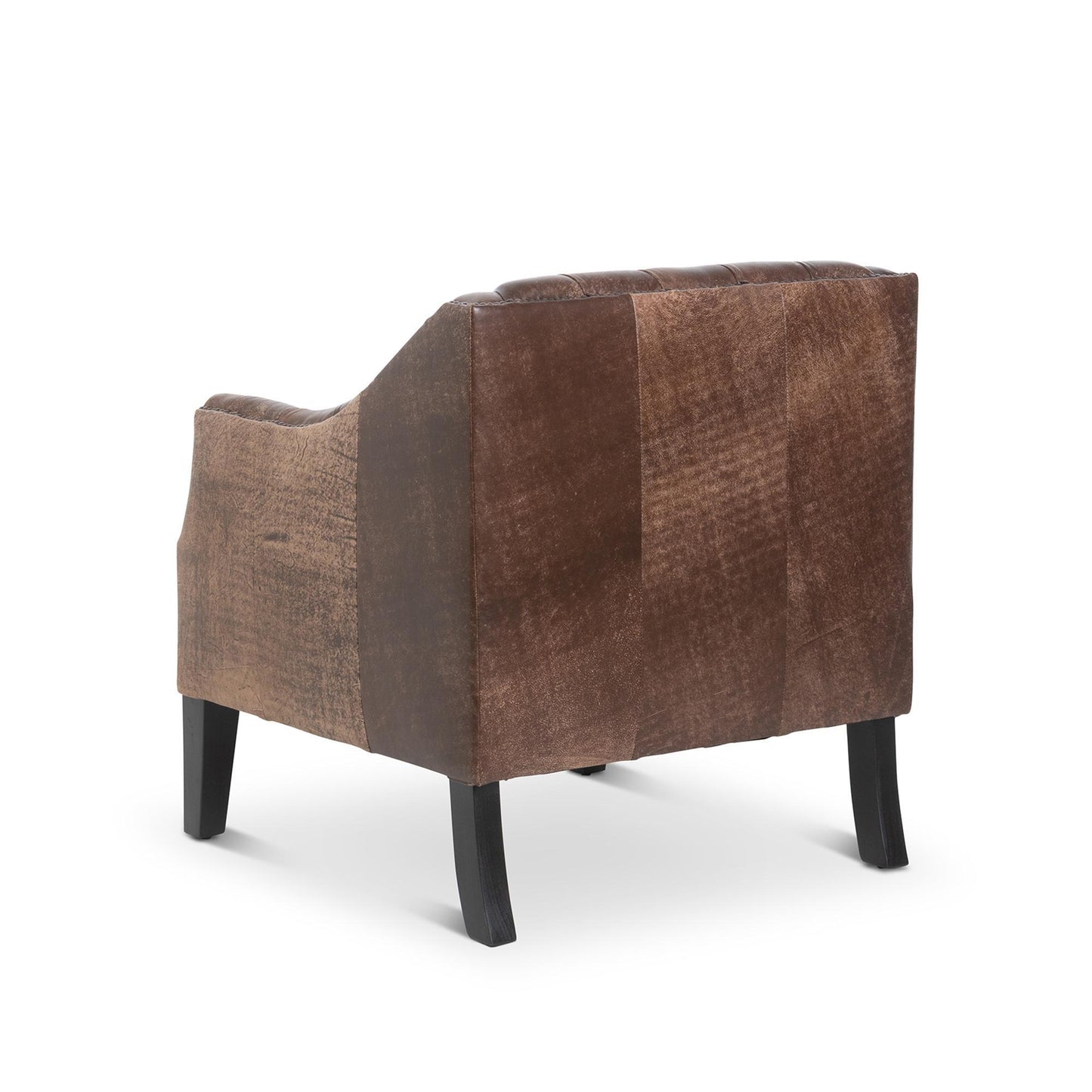 Park Hill Collection Brent Tufted Leather Club Chair in Vintage Umber - (EFS36166)