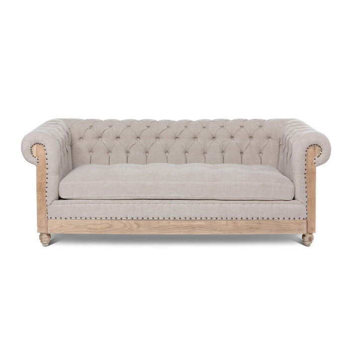 Lovecup Hillshire Washed Gray Tufted Sofa L664 - 29449344516194