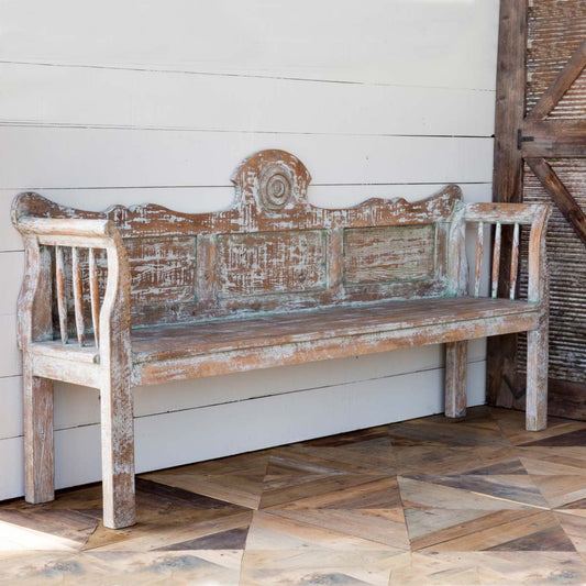 Park Hill Collections La Boheme Aged Painted Bench - EFS81954