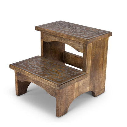 Park Hill Collection Heritage Inlay Wood Step Stool - EFS93526