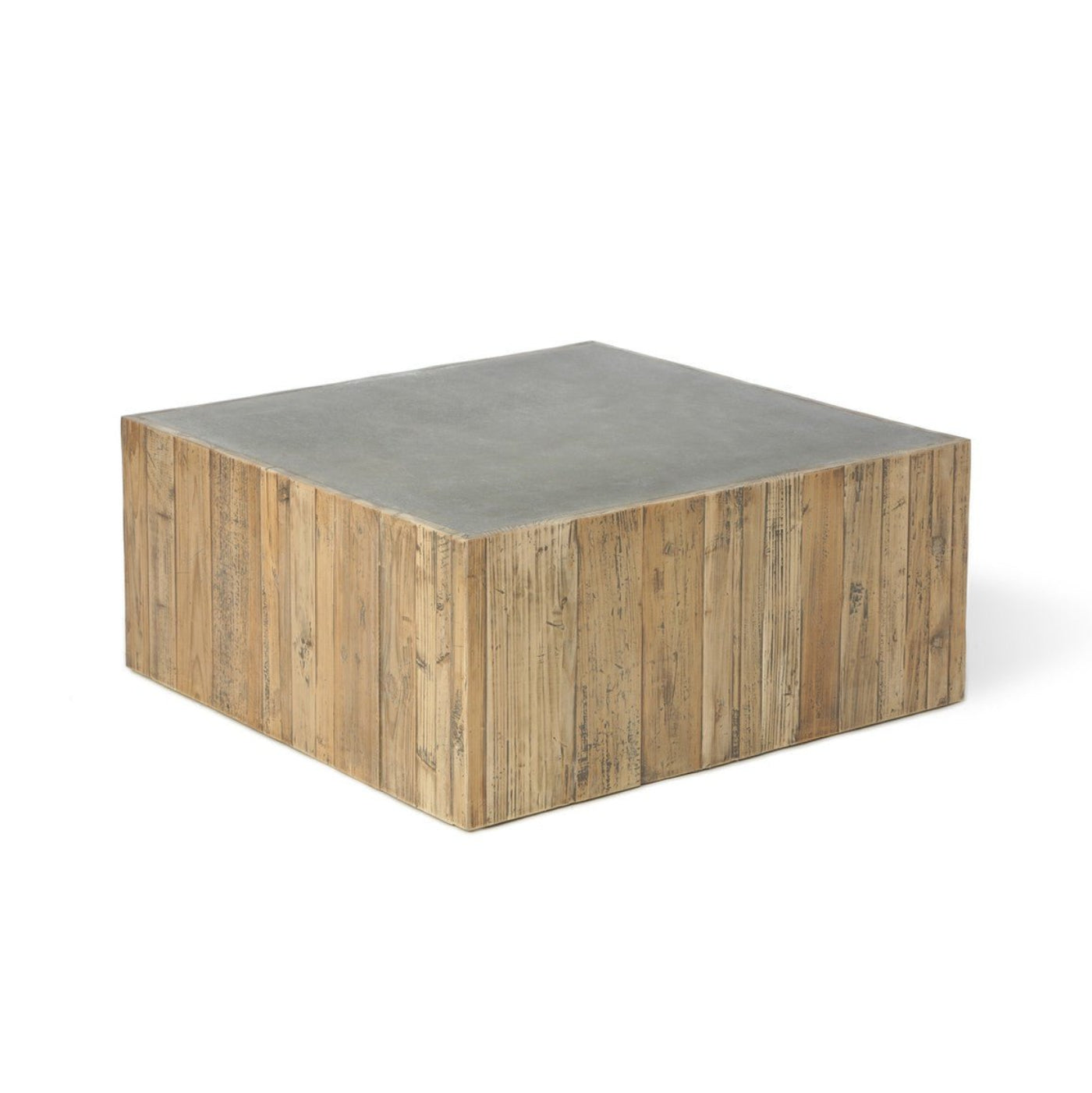 Park Hill Collection Coastal Cottage Aged Zinc Top Platform Coffee Table - EFT06097