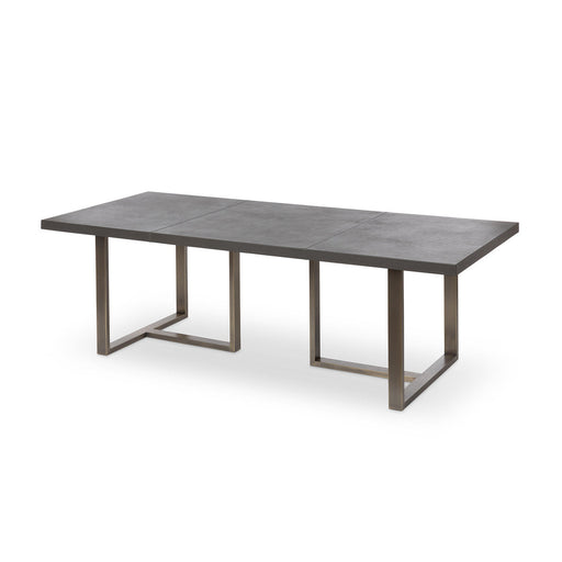 Lovecup Olive Grey Leather Top Dining Table L320 - 40316423045218