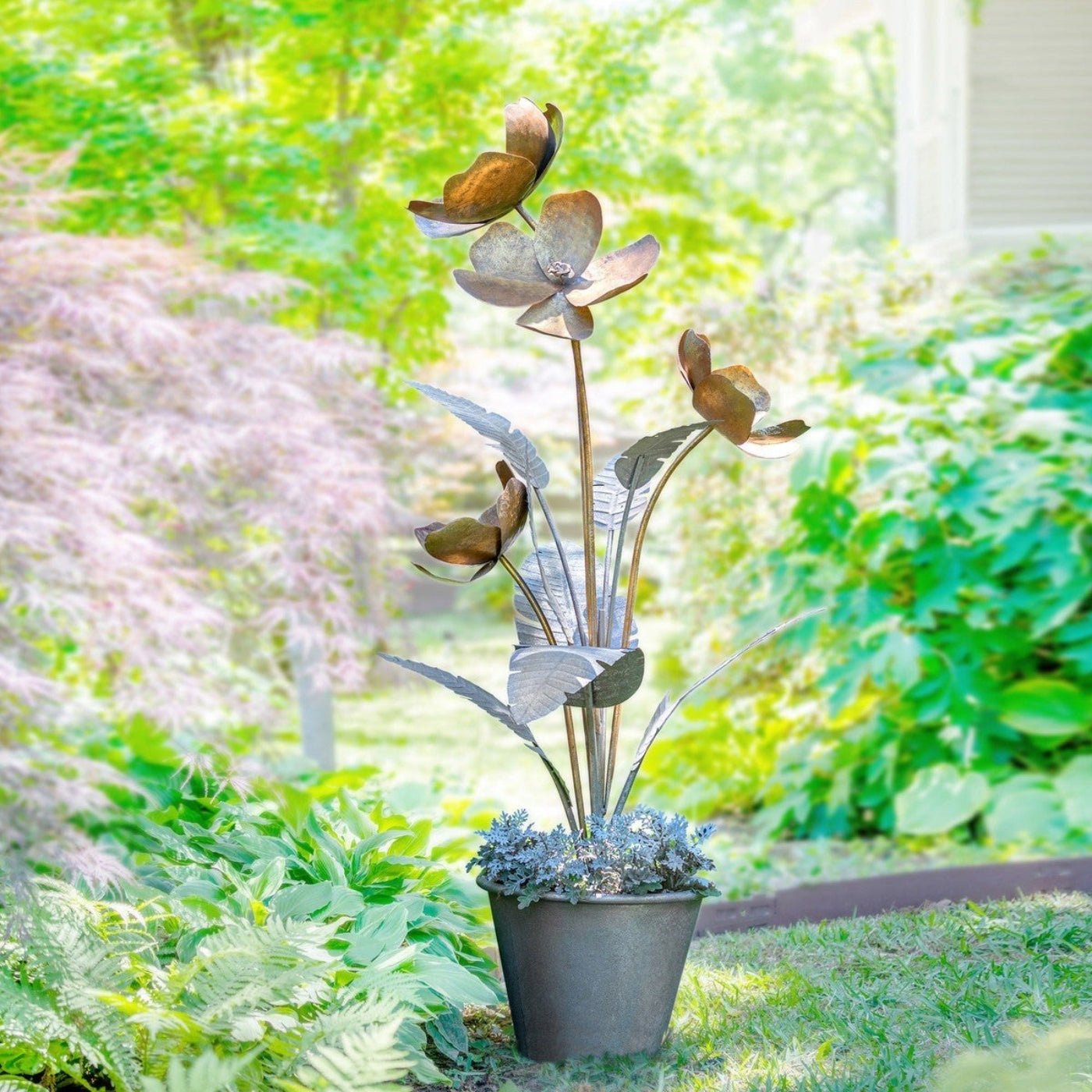 Park Hill Collection La Boheme Calytrix Metal Floral Sculpture - EGG20150