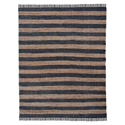 Park Hill Collection Lodge Leather and Hemp Woven Rug, 7'9" x 9'9" - EHF06169