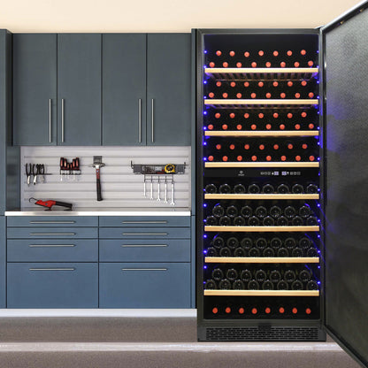 Vinotemp 300-Bottle Garage Wine Cooler with Dual Zone Cooling & Digital Control Panel - EL-300GFEBRR