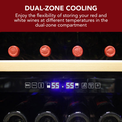 Vinotemp 300-Bottle Garage Wine Cooler with Dual Zone Cooling & Digital Control Panel - EL-300GFEBRR