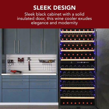 Vinotemp 300-Bottle Garage Wine Cooler with Dual Zone Cooling & Digital Control Panel - EL-300GFEBRR